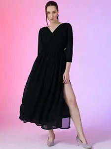 Raiyani Fashion Georgette Fit & Flare Maxi Dress