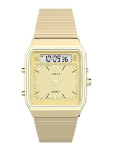 Timex Men Dial & Stainless Steel Bracelet Style Straps Analogue and Digital Automatic Solar Powered Watch