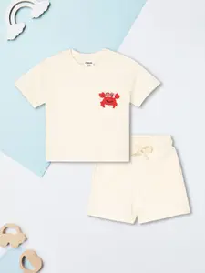 max Boys Printed T-shirt with Shorts