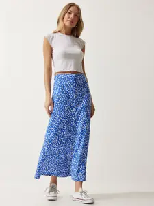 Happiness istanbul Floral Printed A-Line Maxi Skirt