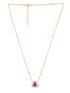 MINUTIAE Brass Rose Gold-Plated Necklace
