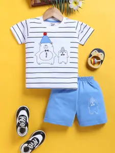 Toonyport Boys Striped T-shirt with Shorts
