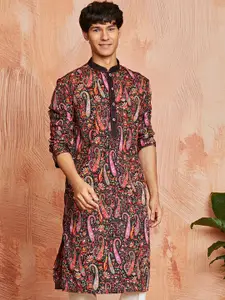 VASTRAMAY Men Printed Crepe Kurta