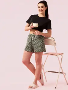 Enamor Women Printed Lounge Shorts