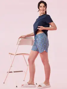 Enamor Women Printed Lounge Shorts