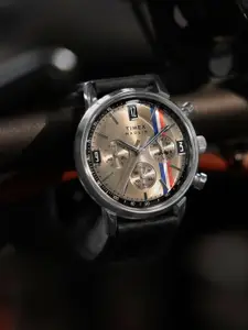 Timex Men Dial & Leather Straps Analogue Chronograph Watch TW2W98900UJ