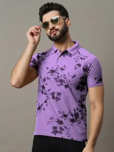 R.ARHAN PREMIUM Men Floral Printed Polo Collar Pockets T-shirt