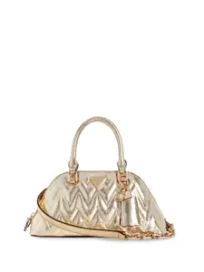 GUESS Textured PU Structured Satchel with Quilted
