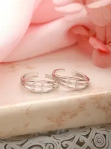 SARAF SILVERETZ Silver-Plated Toe Rings