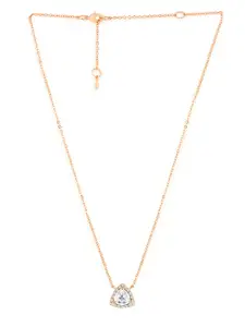 MINUTIAE Brass Rose Gold-Plated Necklace