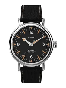 Timex Men Brass Dial & Leather Straps Analogue Watch TW2V44000UJ