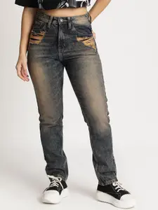 Bene Kleed Women Low Distress Heavy Fade Jeans