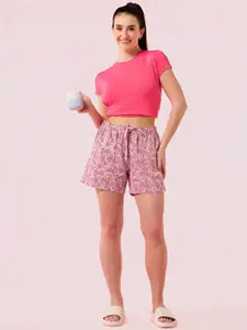 Enamor Women Printed Lounge Shorts