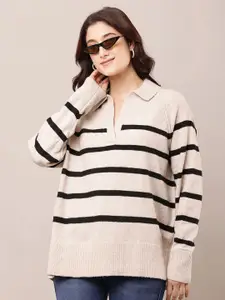 NoBarr Women Striped Pullover