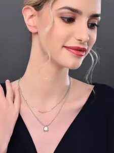 Reenisaa Copper Rhodium-Plated Necklace