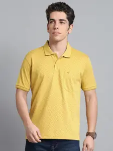 Monte Carlo Men Printed Polo Collar Pockets T-shirt