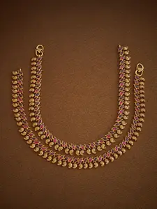 Kushal's Fashion Jewellery Gold-Plated Anklet