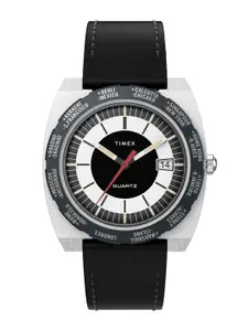 Timex Men Dial & Leather Straps Analogue Watch TW2V69500U9