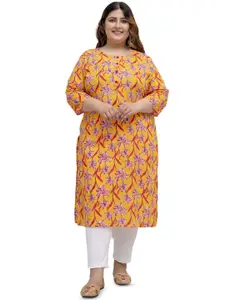 Fashion Zest Plus Size Floral Printed Kurta