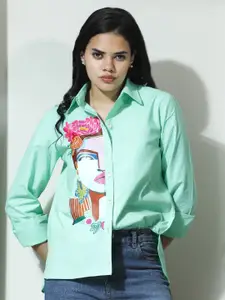 Athena Women Opaque Printed Casual Shirt