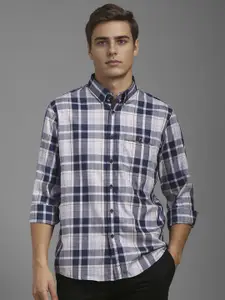 Louis Philippe Sport Men Slim Fit Tartan Checks Opaque Checked Casual Shirt