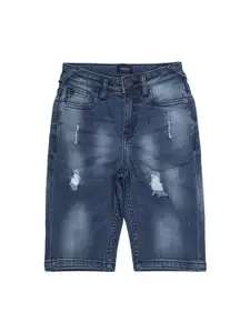 Allen Solly Junior Boys Slim Fit Mildly Distressed Heavy Fade Jeans