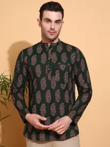 Anouk Men Geometric Printed Thread Work Kurta