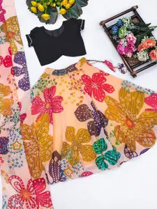 BAESD Girls Embellished Tie and Dye Ready to Wear Lehenga & Blouse With Dupatta