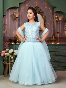 Aarika Girls Embroidered Ready to Wear Lehenga & Blouse With Dupatta