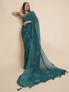 RATAN Floral Poly Georgette Saree