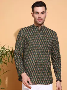 Anouk Men Geometric Printed Thread Work Kurta