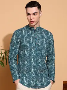 Anouk Men Geometric Printed Thread Work Kurta