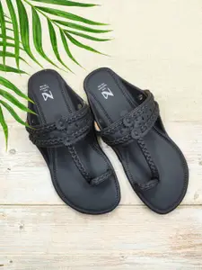 THE MADRAS TRUNK Women Printed One Toe Flats with Laser Cuts