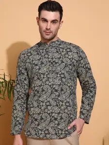 Anouk Men Geometric Printed Thread Work Kurta