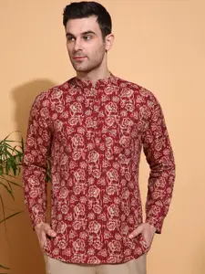 Anouk Men Geometric Printed Thread Work Kurta