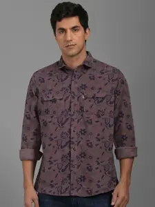 Louis Philippe Jeans Men Slim Fit Floral Opaque Printed Casual Shirt