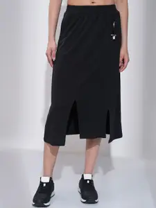 Tokyo Talkies A-Line Midi Front Slit Skirt