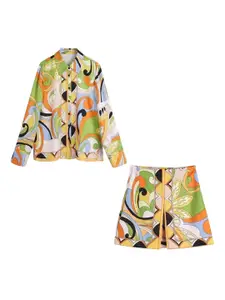 PANKH Printed Pure Cotton Shirt & Shorts