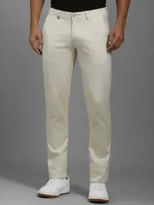 Louis Philippe Sport Men Textured Slim Fit Trousers