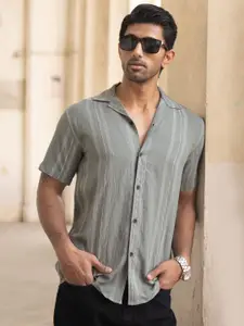 Powerlook Men Opaque Striped Casual Shirt