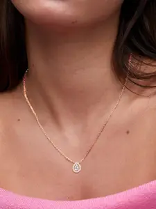 MINUTIAE Brass Rose Gold-Plated Handcrafted Necklace