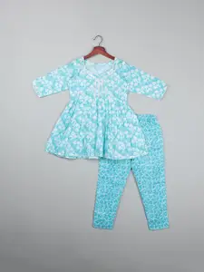 SHAHUDI DESIGNER Girls Printed Top with Pyjamas