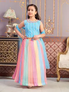 Aarika Girls Printed Ready to Wear Lehenga & Blouse With Dupatta