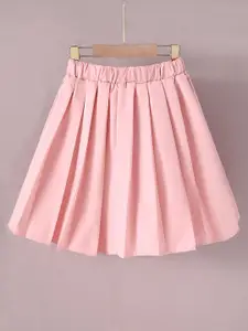 INCLUD Girls Pleated Flared Knee Length Skirt