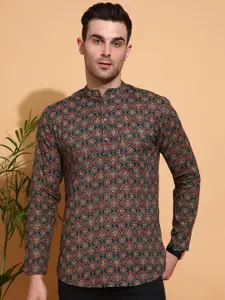 Anouk Men Geometric Printed Thread Work Kurta