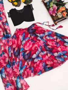 BAESD Girls Embellished Tie and Dye Ready to Wear Lehenga & Blouse With Dupatta