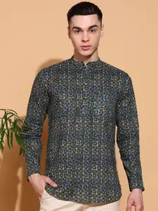 Anouk Men Geometric Printed Thread Work Kurta