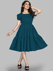 Raiyani Fashion Applique Crepe Fit & Flare Dress