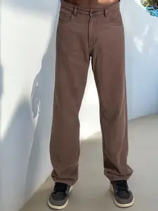 The Roadster Lifestyle Co Cotton Mid- Rise Relaxed -Fit Jeans