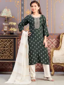 Aarika Girls Ethnic Motifs Embroidered Kurta